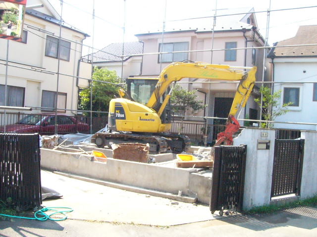 住宅の基礎の撤去