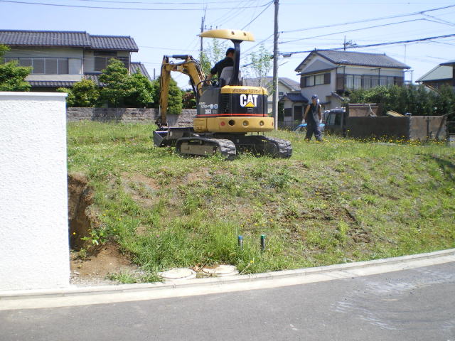 プレキャスト擁壁工事の着工前